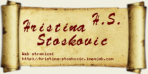 Hristina Stošković vizit kartica